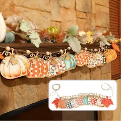 Fall Wooden Pumpkin Banner - 8.2Ft