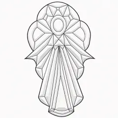 5" x 9-1/4" Exquisite Clear Glass Angel Bevel Cluster EC207