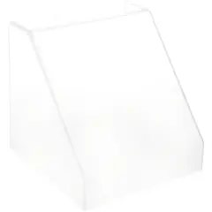Plymor Clear Acrylic Slanted Front Display Case, 10" x 10" x 10" No Base