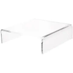 Plymor Clear Acrylic Short Square Display Riser, 2" H x 7" W x 7" D (1/4" thick)