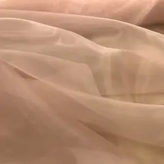 1 Yard Crystal Organza Fabric Sheer Shiny 100% Polyester 58/59 inches wide Blush