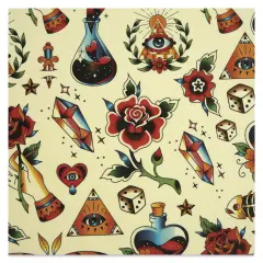 Elan Transfers Overglaze Decal Sheet - Vintage Tattoo