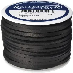 Realeather Latigo Lace Spool, 1/8"x50' - Made USA Black