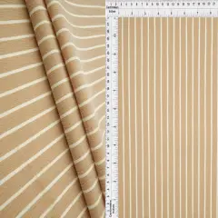 1 Yard Crinkle Stripe Fabric 58/59&Prime; Wide Polyester Spandex Blend TAN