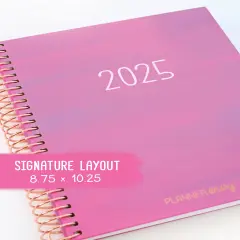 2025 Planner - Signature Layout, Spiral Bound - "Fuchsia Strokes" (#204)