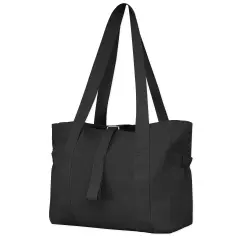 Wrapables Sporty Yoga Tote Bag, Gym, Work, Overnight and Travel Bag, Black