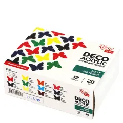 Rosa Talent Mat Acrylic Paint Set for Decor 12 colors (0.68 oz each)