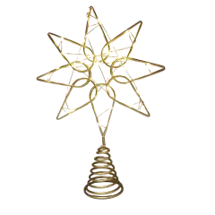Gold Octagram Star - Tree Topper - 13 Inch