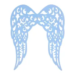 17" Metal Filigree Angel Wings: Light Blue