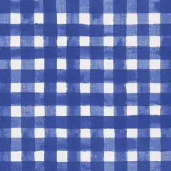 Cobalt - Blue Plaid & Check,Small Scale Upholstery Fabric 54 Inches"