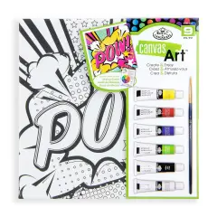 RTN-272 | Canvas Art&trade; 9pc Acrylic Painting "Pow!" Art Set