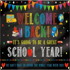 Welcome Back It&rsquo;s Going to be a Great School Year Backdrop Banner