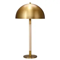 Jamie Young Company Table Lamp with Rounded Cone Shade - 28.25" - Brown and Bronze Tone