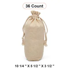 Reusable Cotton Muslin Storage Bags 10 1/4" x 5 1/2" x 3 1/2"