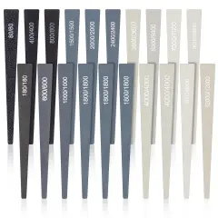 20 Pcs Sanding Sticks for Plastic Models Polishing Sticks Assorted Metal and Wood Sanding Tools Accessory for Model Craft Amateur Beginner(Low Grits and High Grits,Groovy Style)