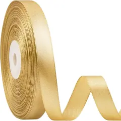 1/2 Inch 50 Yards Champaign Gold Satin Ribbon
