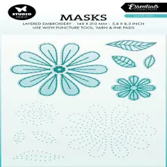 Studio Light Essentials 5.82"X8.25" Stencil-Nr. 344 Large Daisy