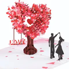 Pop Up Anniversary Card - 6x8 inch (Heart Tree)