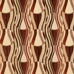 Sedona - RedBurgundy AbstractGeometric Upholstery Fabric 54 Inches"