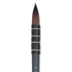 Winsor & Newton Professional Watercolor Synthetic Squirrel Brush - Quill, Short Handle, Size 1