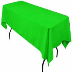 Wedding Party Apple Green Polyester Tablecloth 60&times;144 Inch Rectangle