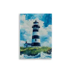 Lighthouse Burlap Garden Flag