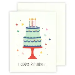 Echo Park Greeting Card 1/Pkg-Happy Birthday Cake