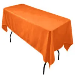 Elegant Orange 60&times;144 Inch Tablecloth for Banquet & Event Decoration