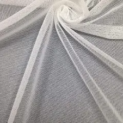1 Yard Micro Stretch Mesh Nude Fabric, 100% Polyester, 60" Wide Ivory