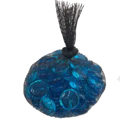 Ice Blue Glass Nuggets - 12oz Bag - Flat Glass Gems/Beads - Decorative Glass Stones - Great for Mosaics and Other Glass Projects