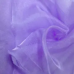 1 Yard Sparkle Crystal Sheer Organza, 60&Prime; Wide 100% Polyester Shiny Fabric Lavender