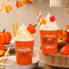 2PCS Faux Whipped Cream Cups Fall Decoration