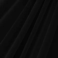 1 Yard Stretch Velvet Fabric Medium Weight Soft Sheen 4-Way Stretch Apparel 58/60" Width Black