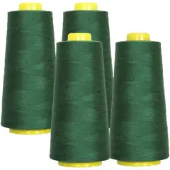 4 Pack of 6000 Yard Hunter Green Spools Sewing Thread All Purpose Ideal for Fabric Projects