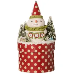 Joy Snowman on Box 7.75"