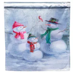Snowman Family Winter Garden Flag 2 Sided
