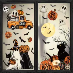 40 PCS Halloween Window Cling Sticker - Jack-O-Lantern Pumpkin