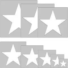 8 Pieces Reusable Large Star Stencil