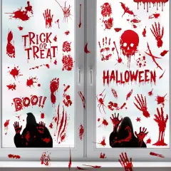 9 Sheets Bloodstained Halloween Window Stickers