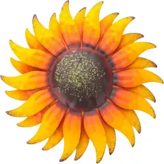 6-Inch Metal Sunflower Wall Decor &ndash; Summer-Inspired Hanging Art for Indoor & Outdoor Spaces, Perfect for Kitchen, Porch, Bathroom, or Bedroom