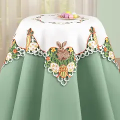 Collections Etc Easter Bunny and Eggs Table Linens