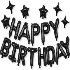 Black Premium Mylar Foil Letter Number(black)