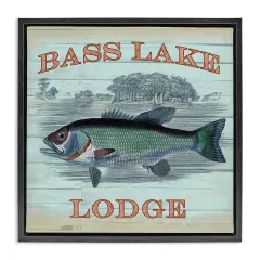 Stupell Industries Bass Lake Lodge Floating Frame, design by Lula Bijoux & co.