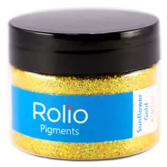 Rolio - 1 Jar Vibrant Holographic Glitter (Sunflower Gold) - 1 oz