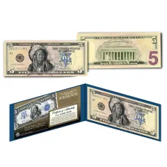 Collections Etc Collectible Native American Chief 5 Dollar Banknote