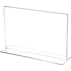 Plymor Clear Acrylic Sign Display / Literature Holder (Bottom-Load), 11" W x 7" H