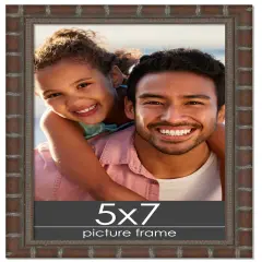 5x7 Modern Bamboo Picture Frame with UV-Resistant Acrylic & Acid Free Backing, Available in5 Finishes - Gold, Silver, Brown, Black, and Natural
