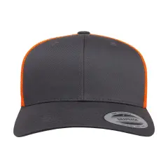 YP Classics&reg; Adult Retro Trucker Cap CHRCL/ NEON ORNG