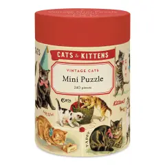 Cavallini Vintage Cats 240-Piece Mini Puzzle - 10-1/2" x 14"