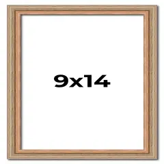 Photo Size Deco Brown Picture Frame - UV Acrylic, Foam Board Backing, Hanging Hardware